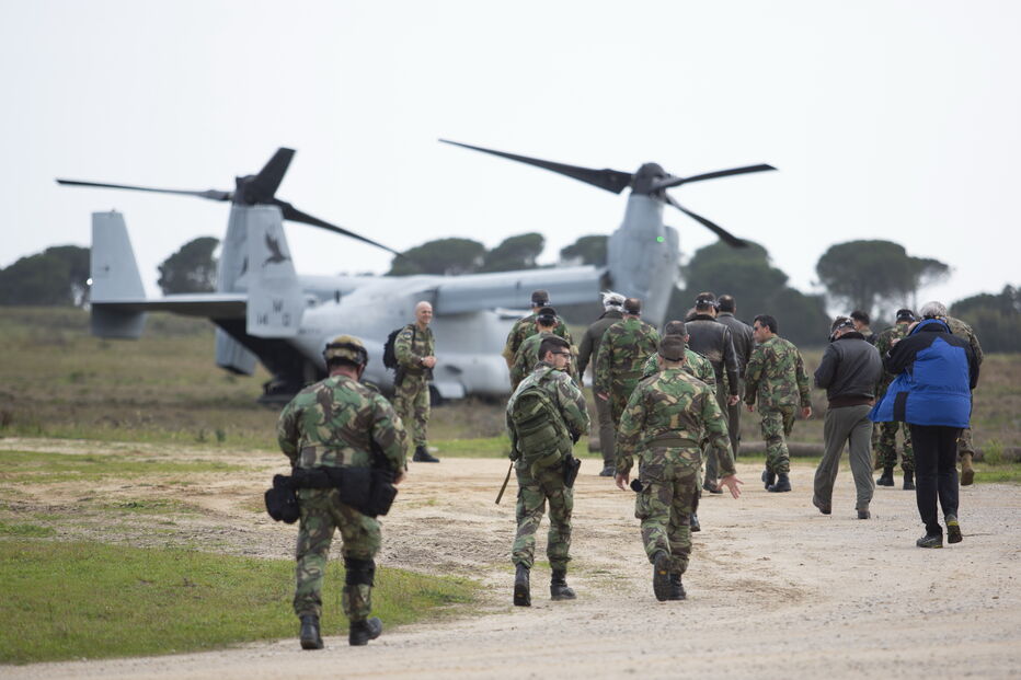 Fuzileiros portugueses e americanos treinam em Alcochete