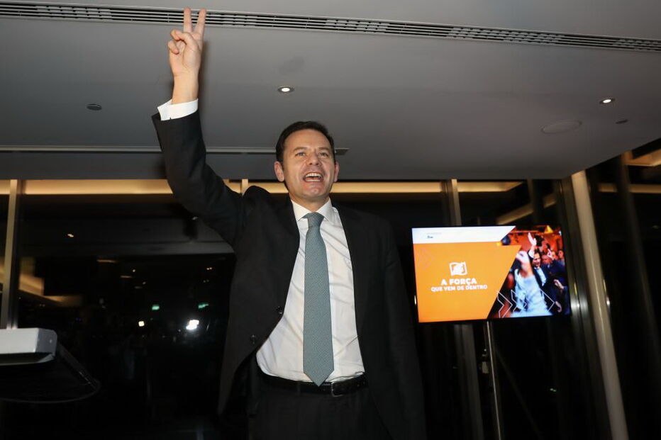 Luís Montenegro no discurso de derrota