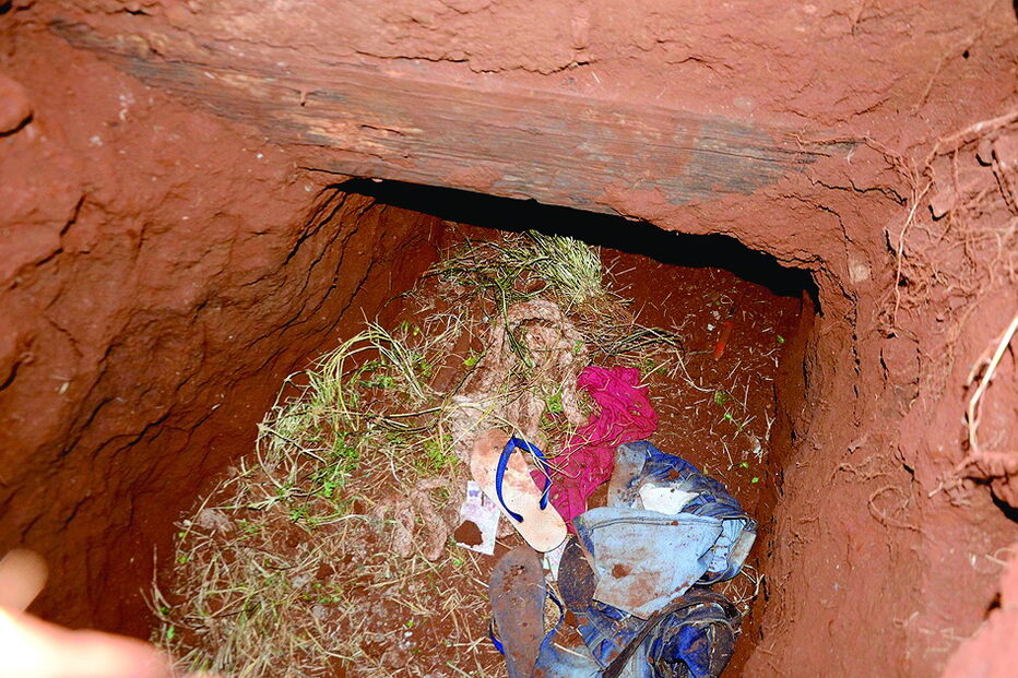 O túnel que escavaram para fugir 