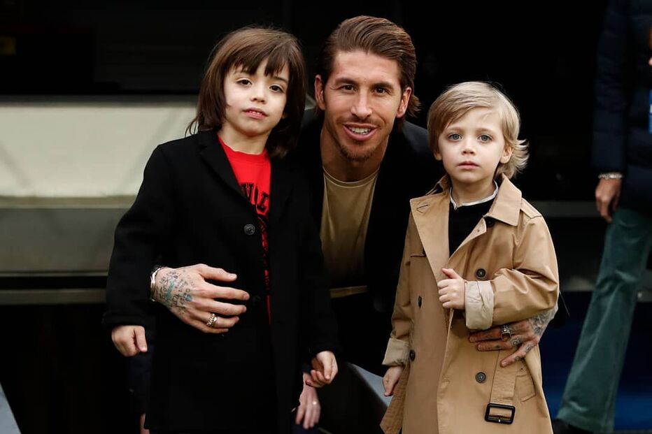 Sérgio Ramos e os filhos