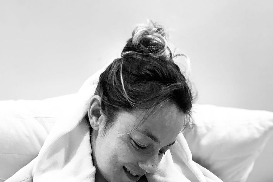 Maya Booth e o filho