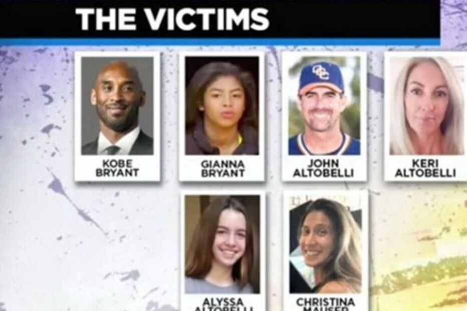 Identificadas vítimas que seguiam com Kobe Bryant no helicóptero que caiu na Califórnia