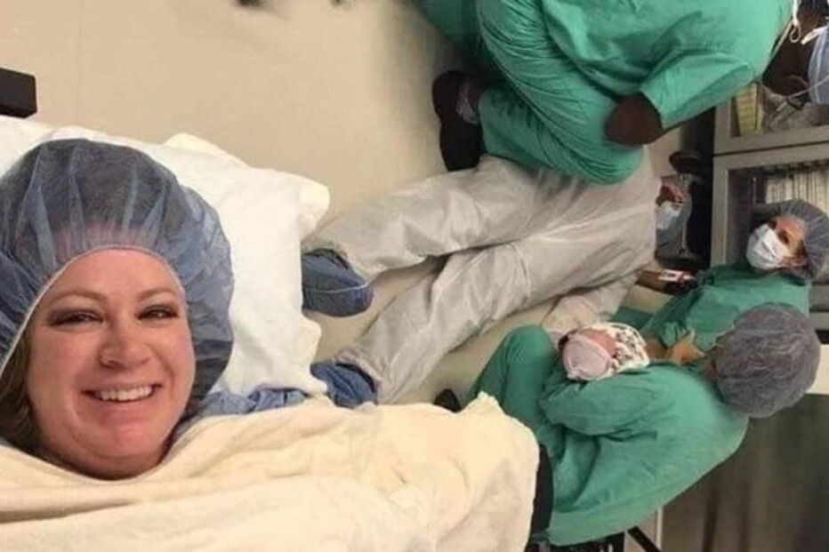 Mulher fotografa momento em que marido desmaia após parto do filho