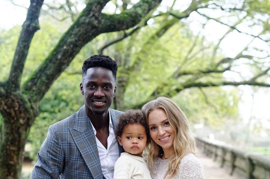 Éder com a mulher e o filho mais velho, Kai