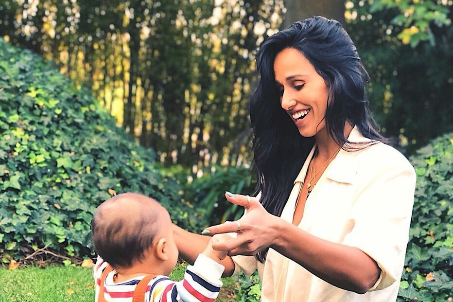 Rita Pereira e o filho Lonô