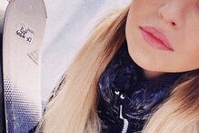 Bárbara Bandeira na neve