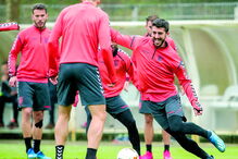 Paulinho em ação no treino desta terça-feira da equipa do Sp. Braga