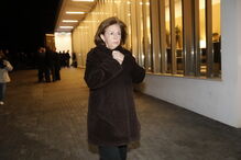 Leonor Beleza no velório de Laura Ferreira, mulher de Passos Coelho