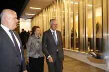 Aníbal e Maria Cavaco Silva no velório de Laura Ferreira, mulher de Passos Coelho