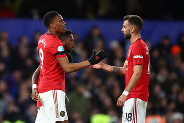 Bruno Fernandes com assistência para golo na vitória do United sobre o Chelsea