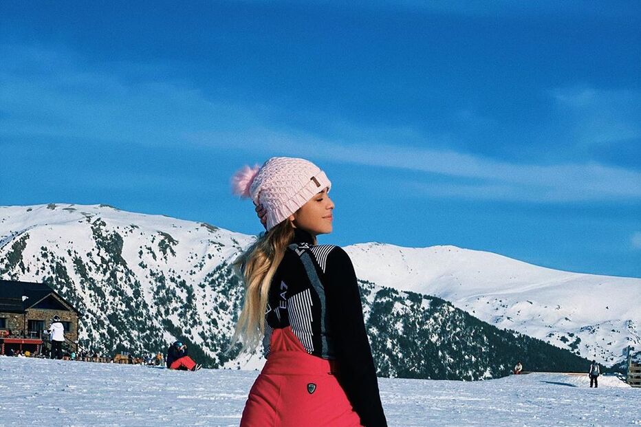 Bárbara Bandeira na neve