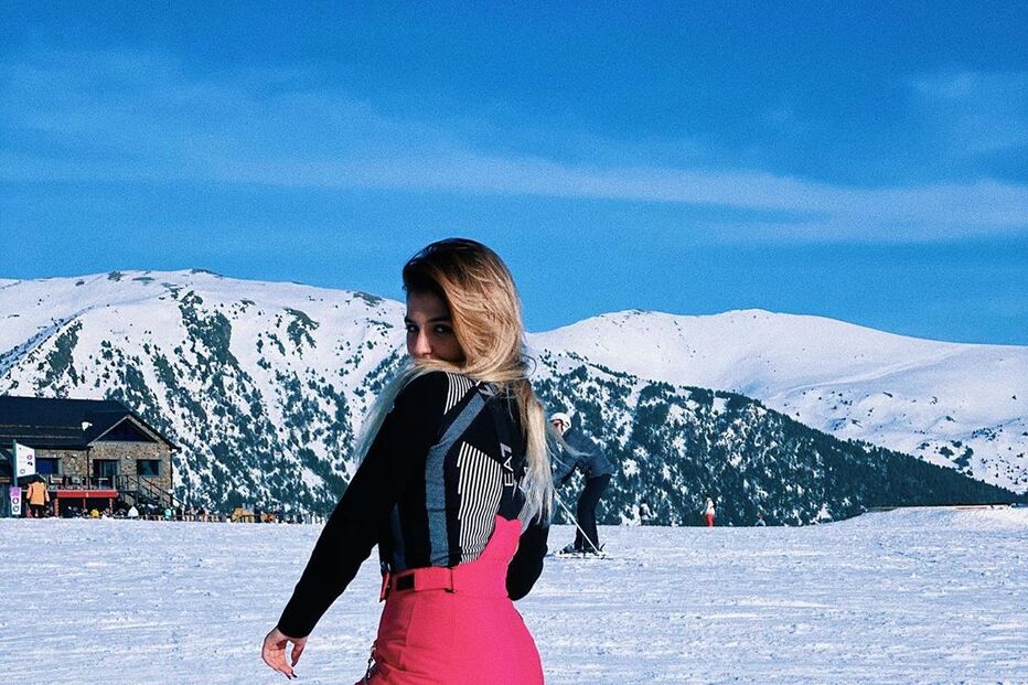 Bárbara Bandeira na neve