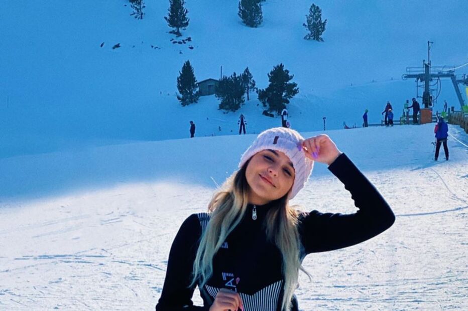 Bárbara Bandeira na neve