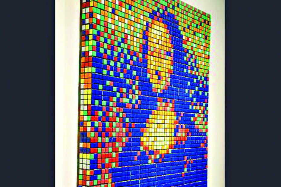 Mona Lisa feita com cubos de Rubik vai a leilão em Paris