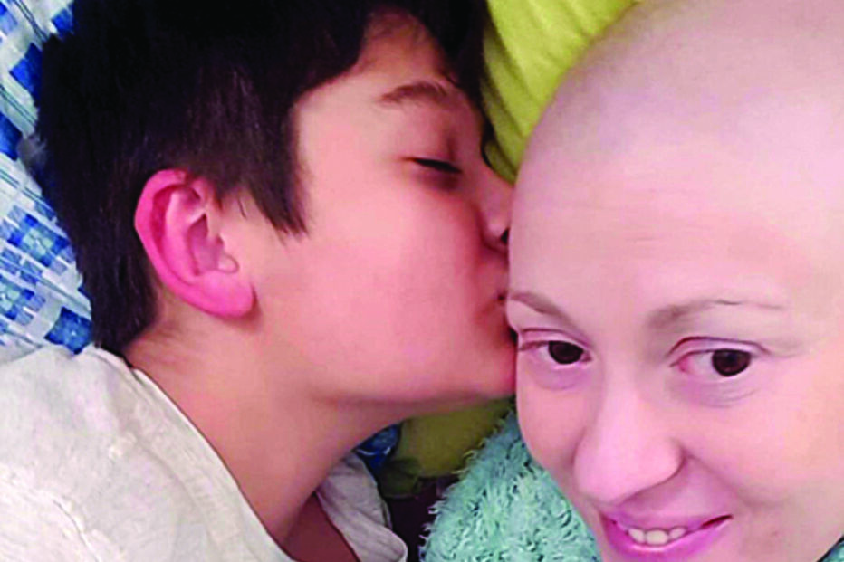 Rebeca com o filho