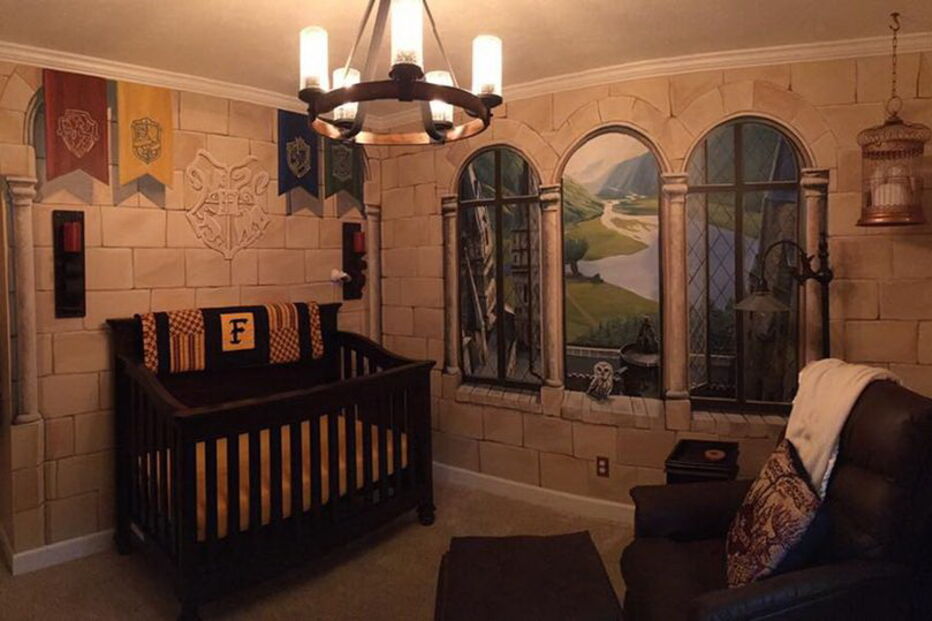  Mãe recria cenário do mundo da magia de Harry Potter no quarto do filho bebé