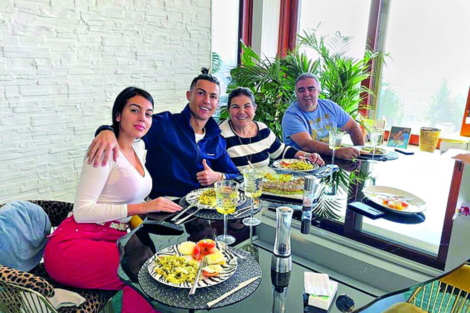 Cristiano Ronaldo com a família