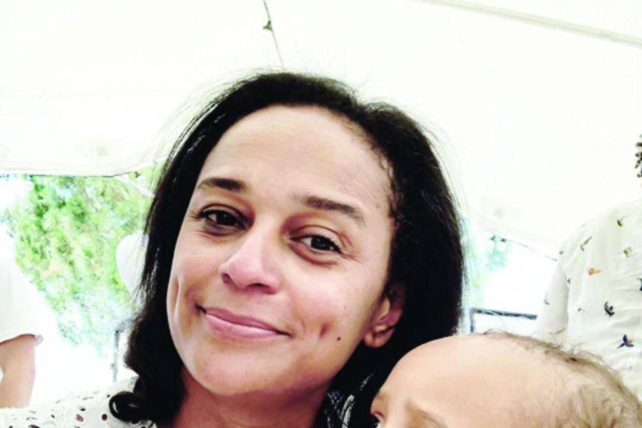 Isabel com o filho mais novo