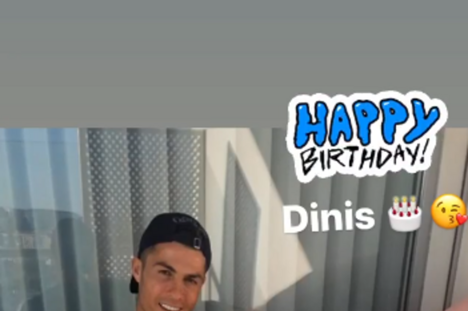 Cristiano Ronaldo dá os parabéns ao sobrinho, Dinis
