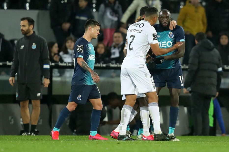 Marega durante o jogo onde foi alvo de insultos racistas 