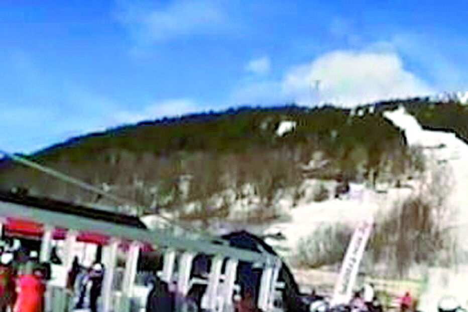 Alce invade pista de esqui na Suécia