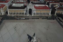 Imagens de drone mostram ruas vazias de Lisboa devido ao coronavírus