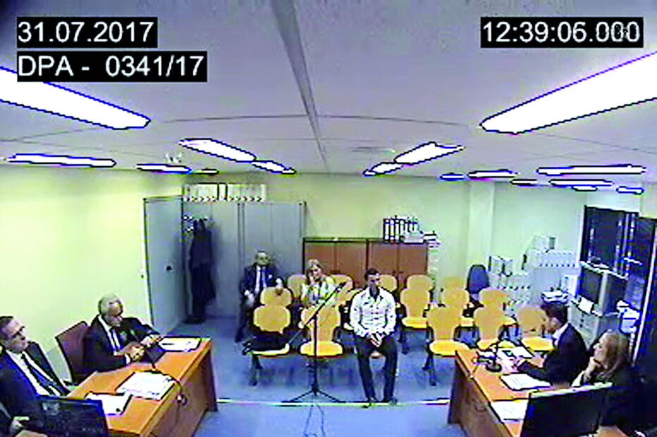 Cristiano Ronaldo quando testemunhava no julgamento em Espanha por fuga ao Fisco no qual foi condenado a pagar 18,8 milhões de euros  