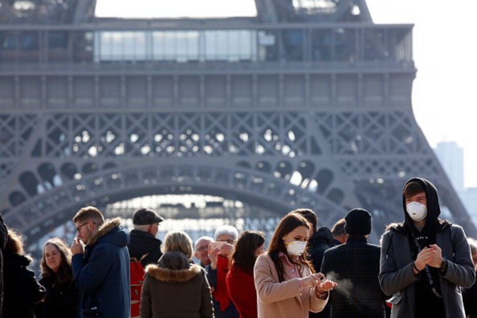 Máscaras contra o coronavirus em França