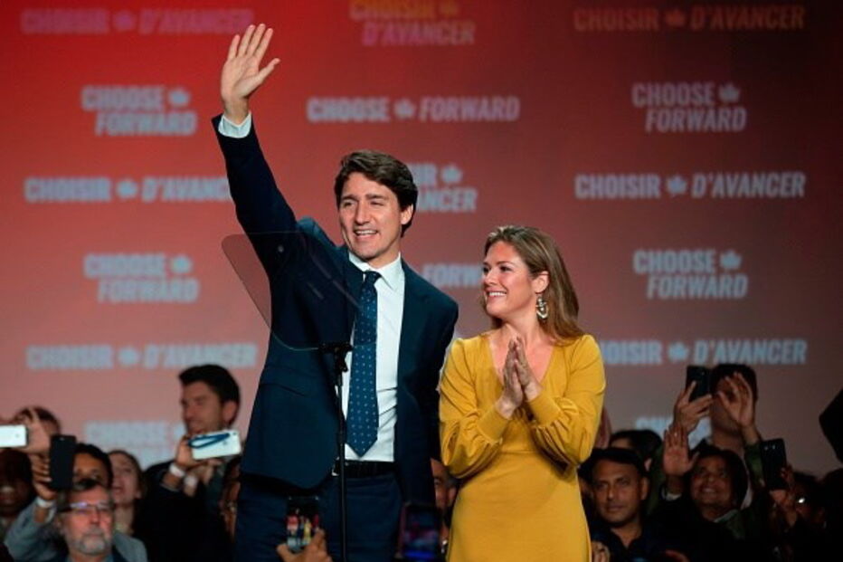 Primeiro-ministro canadiano e Sophie Gregoire Trudeau 