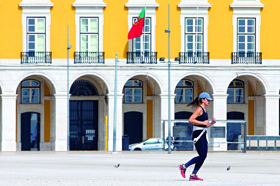 Lisboa deserta devido à crise do coronavírus