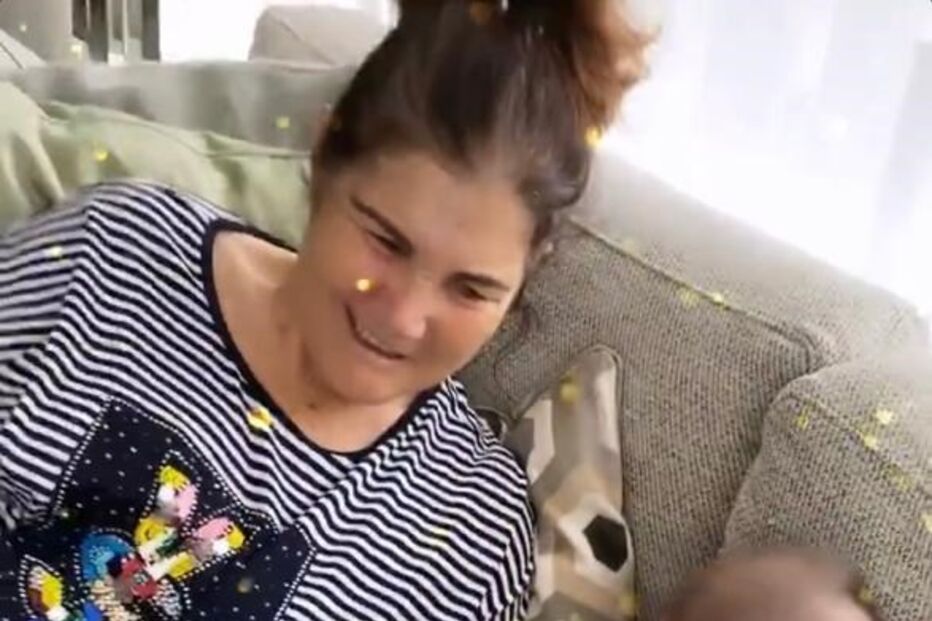 Dolores Aveiro com Valentina