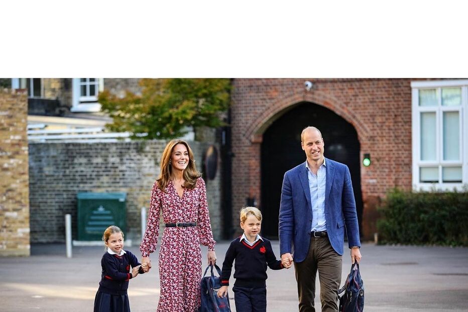 Príncipe William e Kate Middleton com os filhos George e Carlota