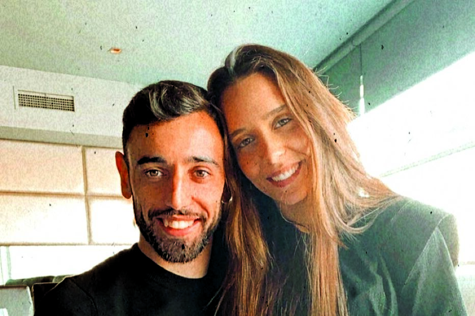 Bruno Fernandes e a mulher