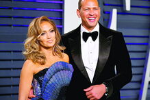 Jennifer Lopez e o noivo Alex Rodriguez