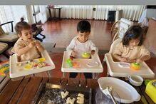 Cristiano Ronaldo e Georgina Rodríguez com os filhos