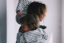 Inês Herédia e os filhos