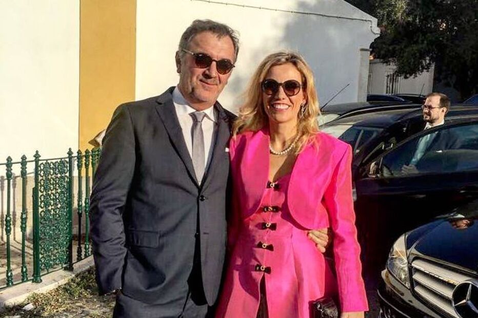 Pedro Carvalhas com a mulher Ana