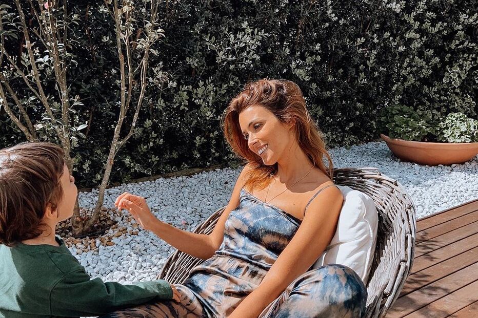 Maria Cerqueira Gomes e o filho João