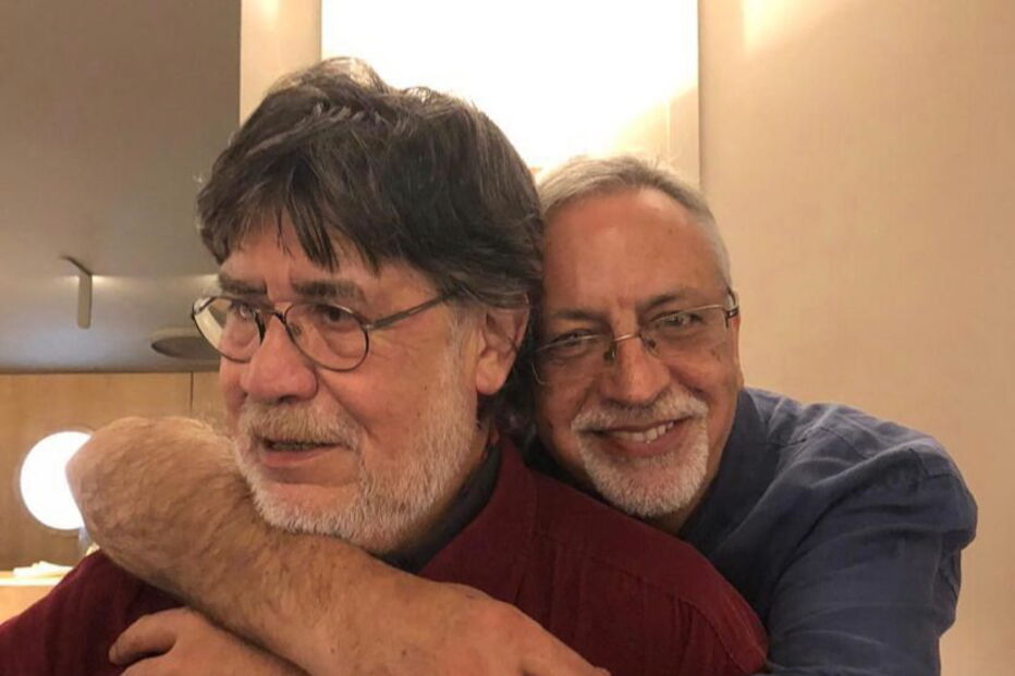 Luís Sepúlveda com o comentador da CMTV, Francisco José Viegas