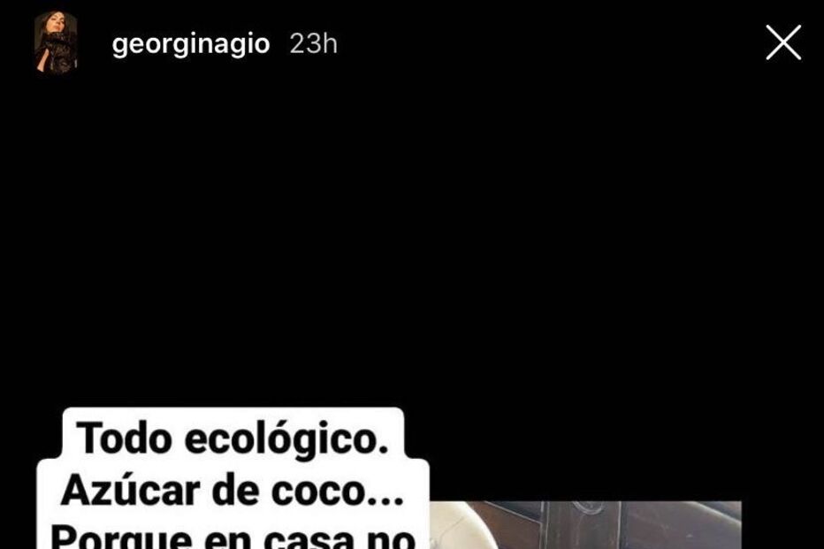 Georgina mostra alimentação