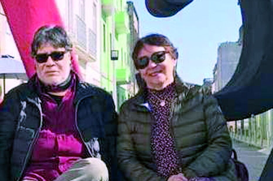 Luis Sepúlveda com a mulher, Carmen Yáñez, em fevereiro na Póvoa do Varzim