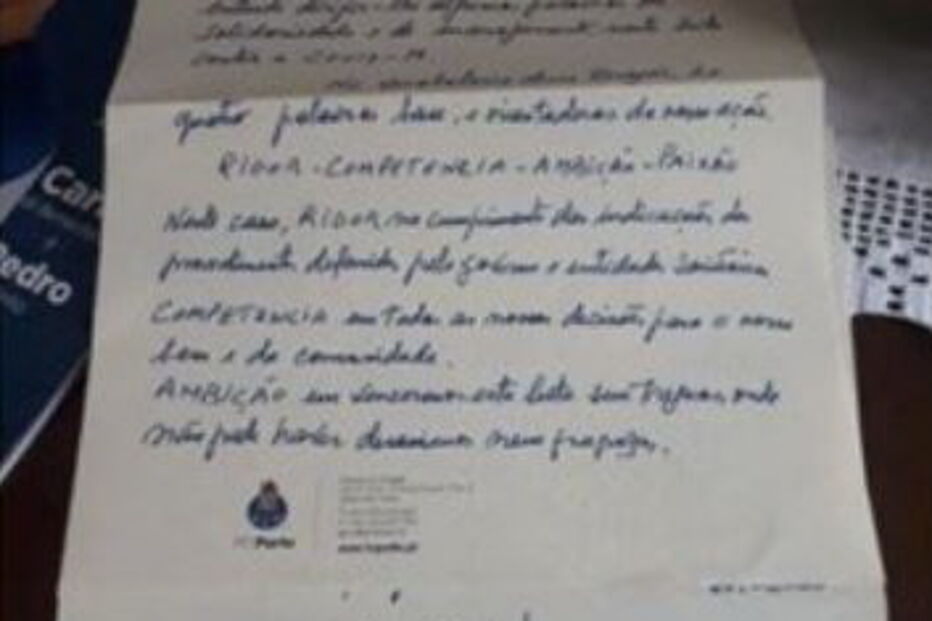 Carta de esperança que Pinto da Costa escreveu aos sócios com mais de 70 anos