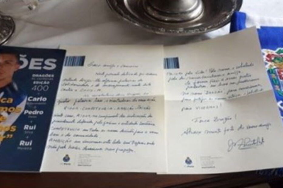 Carta de esperança que Pinto da Costa escreveu aos sócios com mais de 70 anos