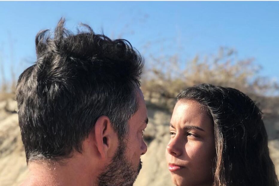 Cláudio Ramos e a filha Leonor