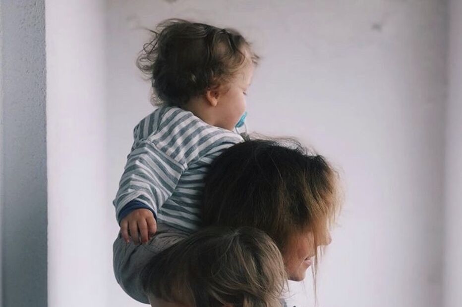 Inês Herédia e os filhos