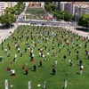 Imagens aéreas mostram celebrações do 1.º de Maio na Alameda em Lisboa