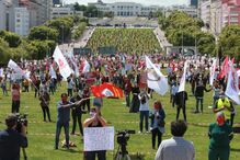 Celebração do 1.º de Maio, dia do trabalhador, na Alameda em Lisboa