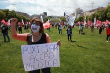 Celebração do 1.º de Maio, dia do trabalhador, na Alameda em Lisboa