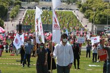 Celebração do 1.º de Maio, dia do trabalhador, na Alameda em Lisboa