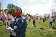 Celebração do 1.º de Maio, dia do trabalhador, na Alameda em Lisboa